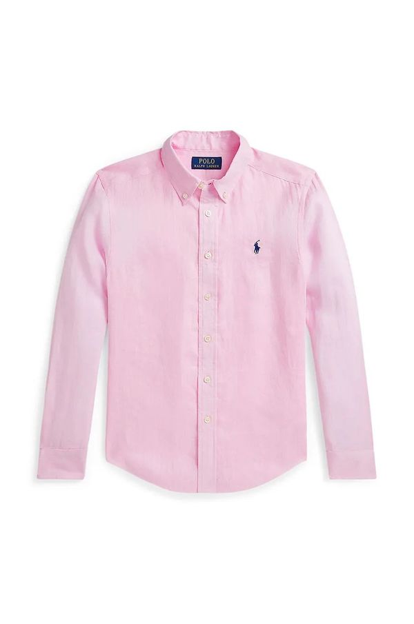 Polo Ralph Lauren Dječja pamučna košulja Polo Ralph Lauren boja: ružičasta, 323967600002