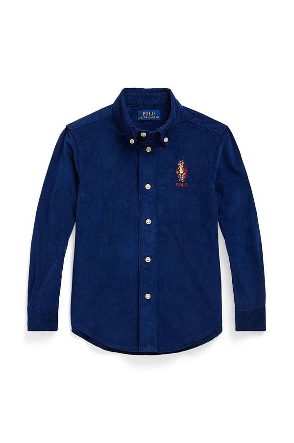 Polo Ralph Lauren Dječja pamučna košulja Polo Ralph Lauren boja: tamno plava, 322878882003
