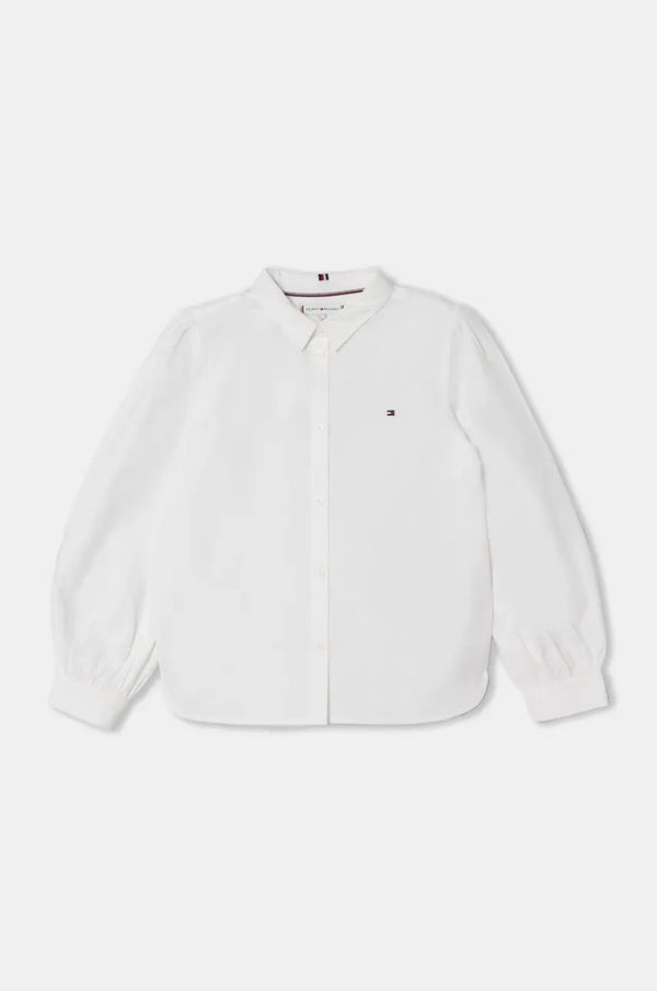 Tommy Hilfiger Dječja pamučna košulja Tommy Hilfiger boja: bijela, KG0KG08106