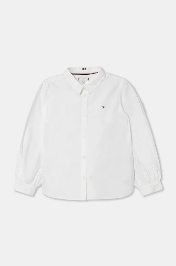 Tommy Hilfiger Dječja pamučna košulja Tommy Hilfiger boja: bijela, KG0KG08106