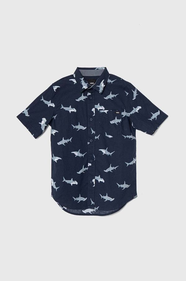 Vans Dječja pamučna košulja Vans SHARK SS boja: zelena