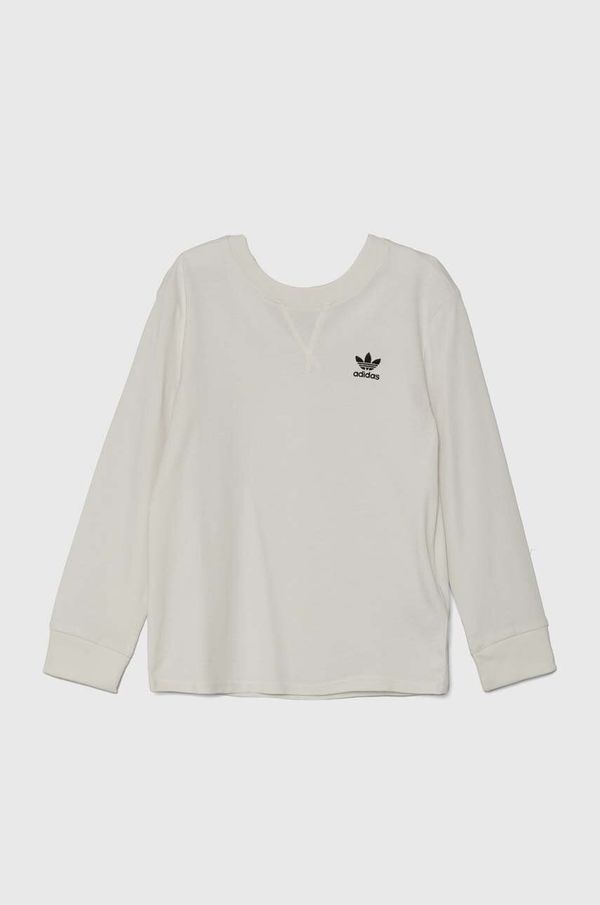 adidas Originals Dječja pamučna majica dugih rukava adidas Originals LONG SLEEVE boja: bijela, bez uzorka, IX5305