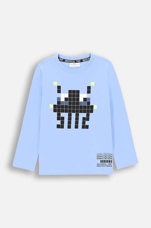 Coccodrillo Dječja pamučna majica dugih rukava Coccodrillo s tiskom, WORLD OF PIXEL BOY KIDS