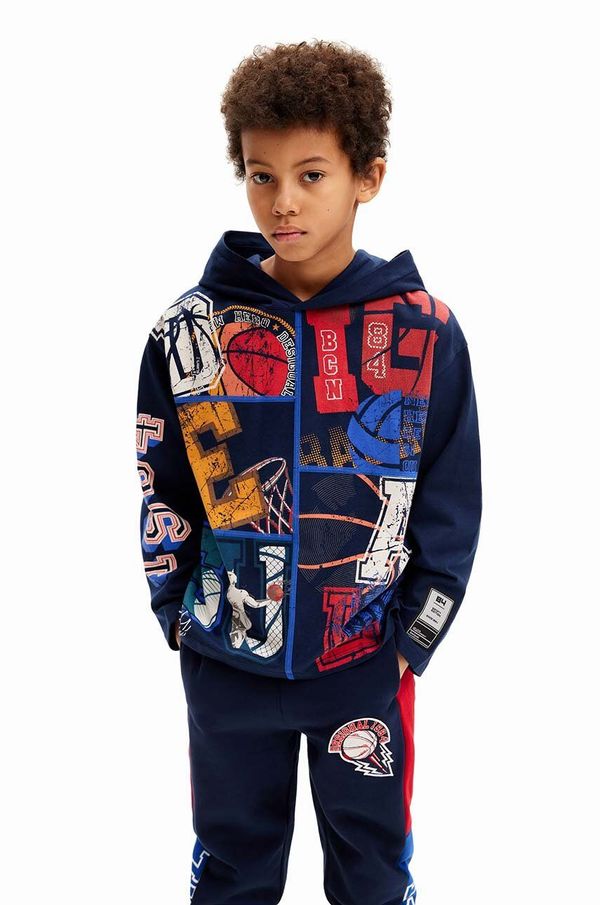 Desigual Dječja pamučna majica dugih rukava Desigual MICKEY MOUSE boja: crna, s uzorkom, 24WBTK11