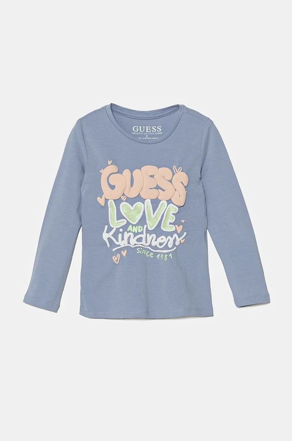 Guess Dječja pamučna majica dugih rukava Guess K4BI06 J1314