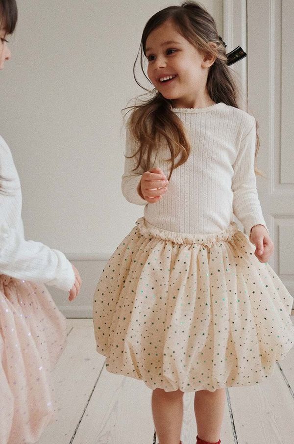 Konges Sløjd Dječja pamučna majica dugih rukava Konges Sløjd MINNIE BLOUSE GOTS boja: bijela, bez uzorka, KS101605