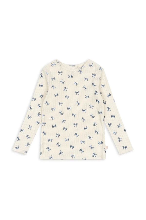 Konges Sløjd Dječja pamučna majica dugih rukava Konges Sløjd MINNIE BLOUSE GOTS boja: bijela, KS102050