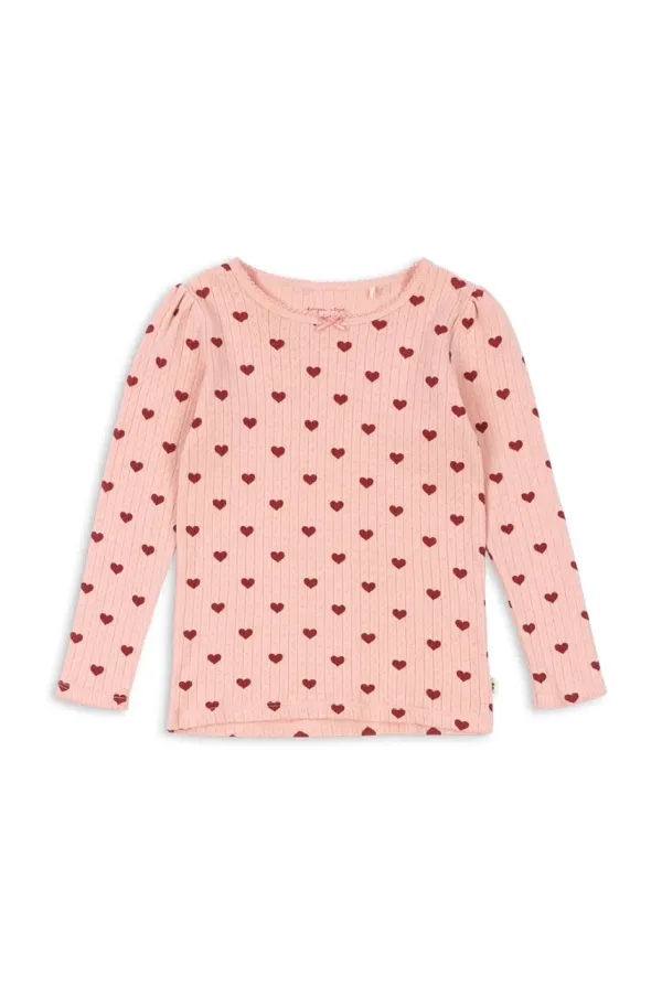 Konges Sløjd Dječja pamučna majica dugih rukava Konges Sløjd MINNIE BLOUSE GOTS boja: ružičasta, KS102583