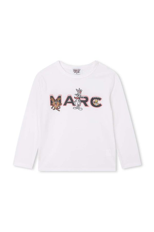 Marc Jacobs Dječja pamučna majica dugih rukava Marc Jacobs boja: bijela, s tiskom