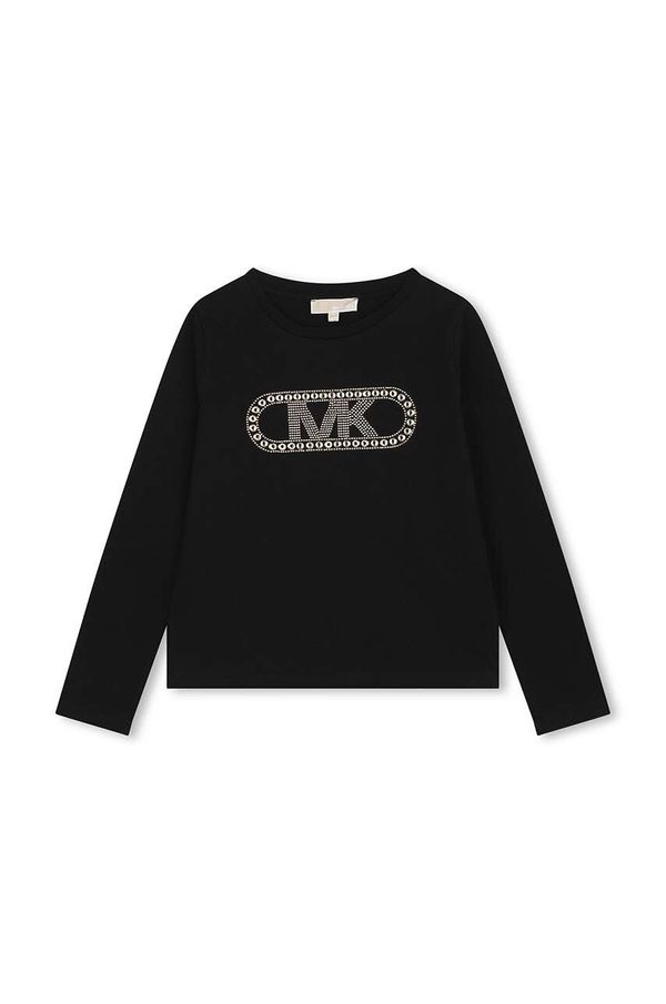 Michael Kors Dječja pamučna majica dugih rukava Michael Kors boja: crna, R30143