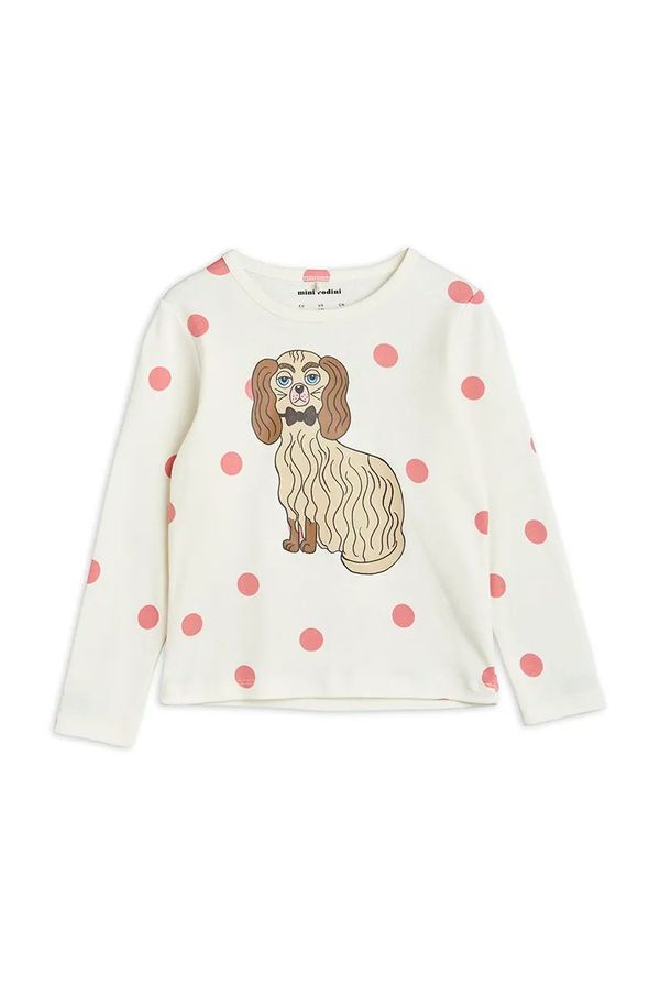 Mini Rodini Dječja pamučna majica dugih rukava Mini Rodini Dashing dog boja: bijela, 1100006810