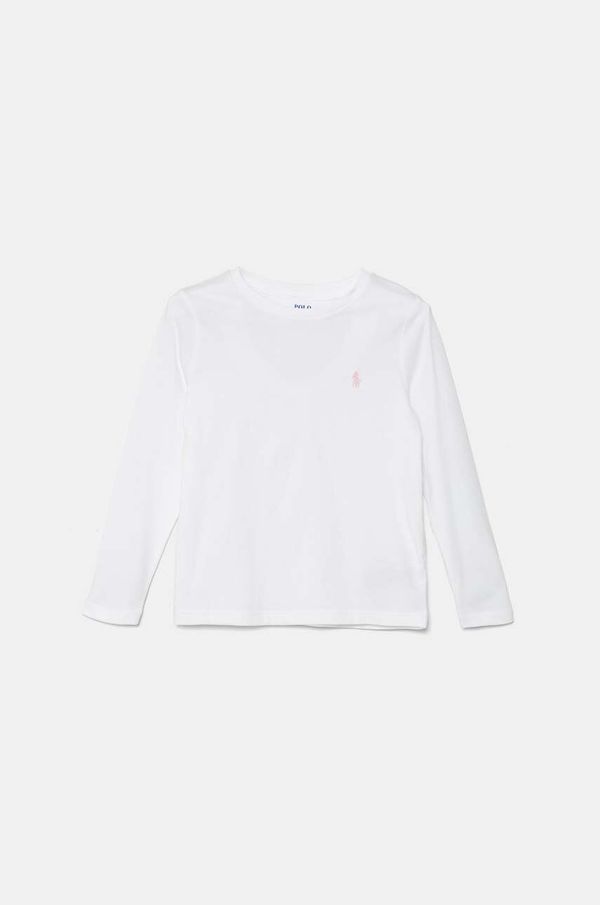 Polo Ralph Lauren Dječja pamučna majica dugih rukava Polo Ralph Lauren boja: bijela, 312841122030