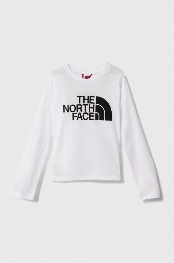 The North Face Dječja pamučna majica dugih rukava The North Face L/S EASY TEE boja: bijela, s tiskom