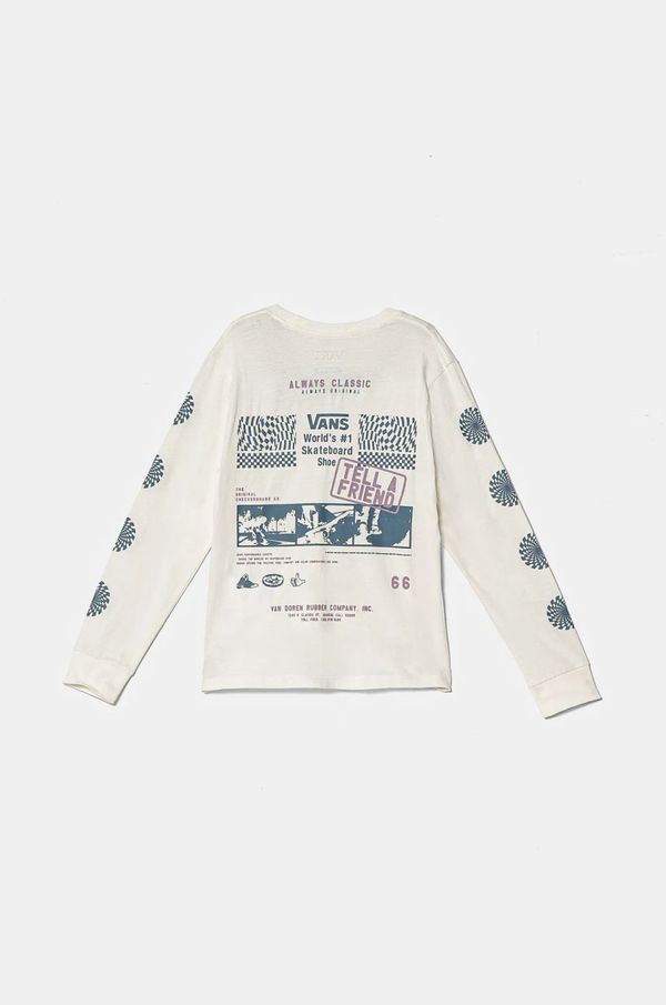 Vans Dječja pamučna majica dugih rukava Vans Always Classic BFF boja: bijela, VN000J89FS81
