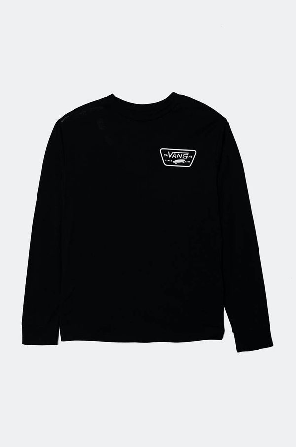 Vans Dječja pamučna majica dugih rukava Vans Full Patch Back boja: crna, s tiskom, VN000JCTY281