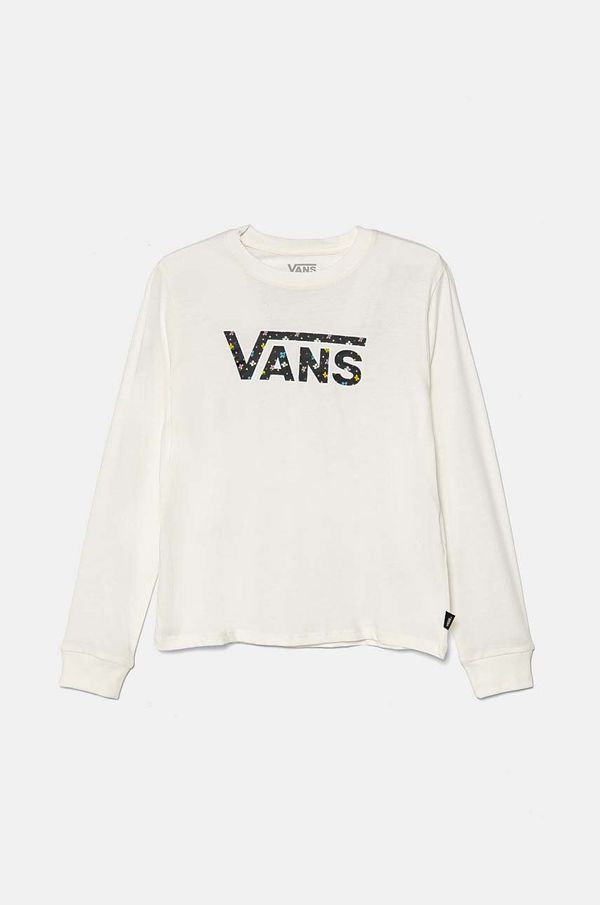 Vans Dječja pamučna majica dugih rukava Vans GR BLOOMER DROP boja: bež, VN000K97FS81