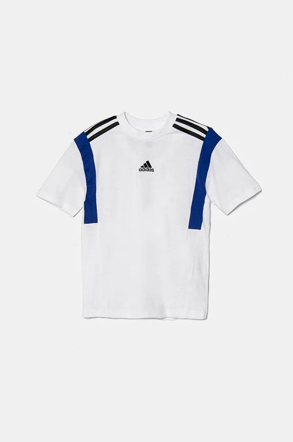 adidas Dječja pamučna majica kratkih rukava adidas B T CB boja: bijela, s aplikacijom, JE0316