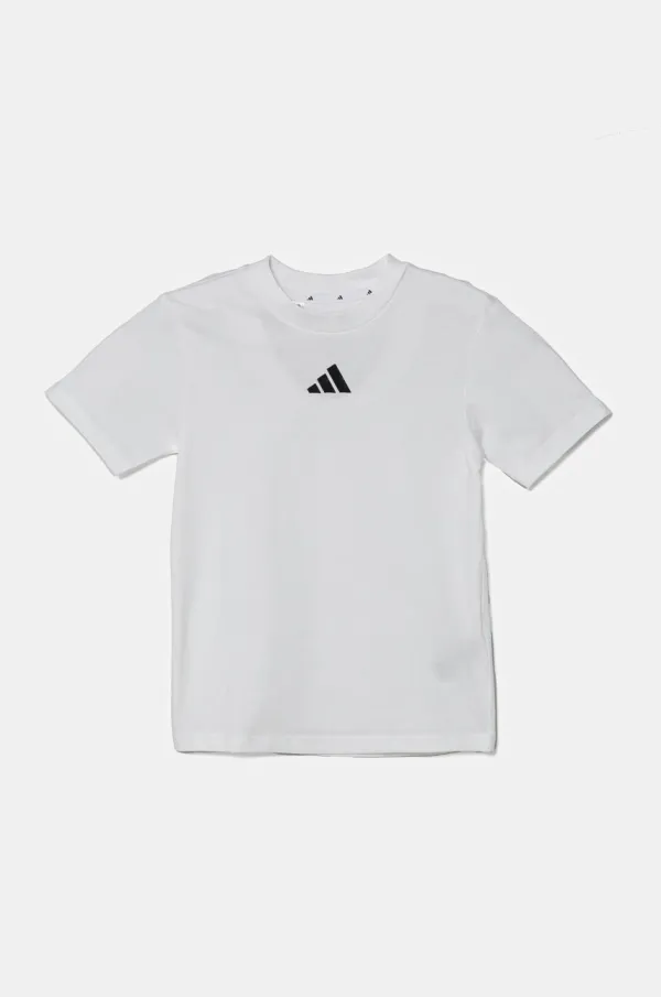 adidas Dječja pamučna majica kratkih rukava adidas boja: bijela, JC9627