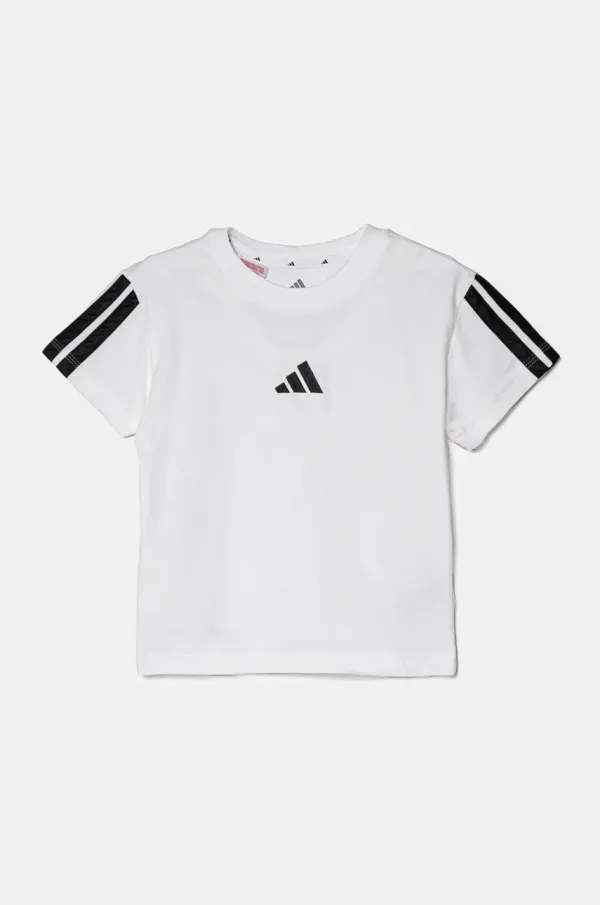 adidas Dječja pamučna majica kratkih rukava adidas boja: bijela, JJ0945