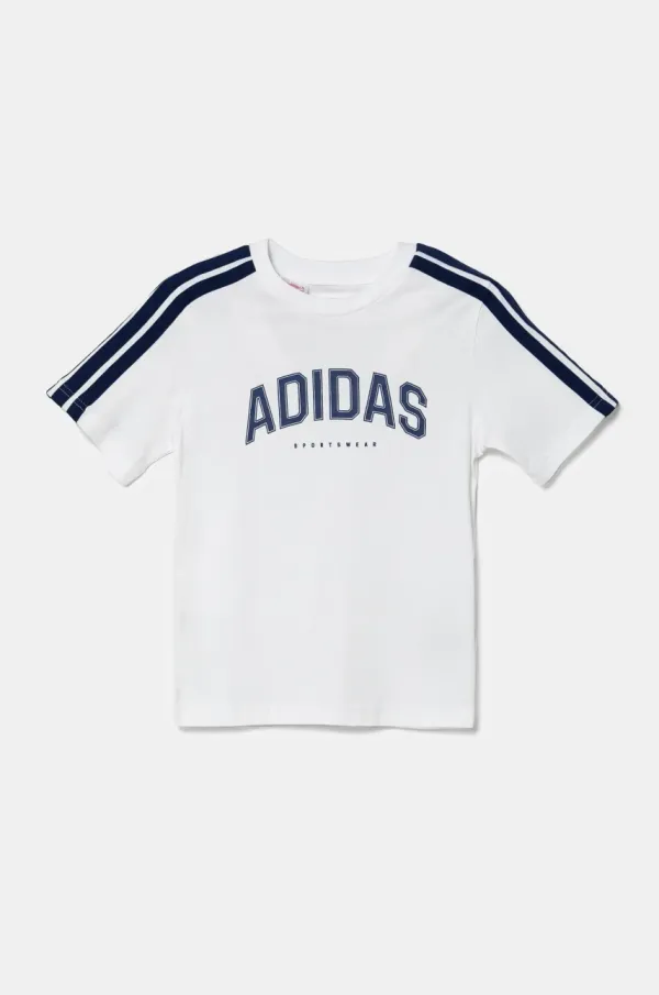 adidas Dječja pamučna majica kratkih rukava adidas boja: bijela, s tiskom, JI6674