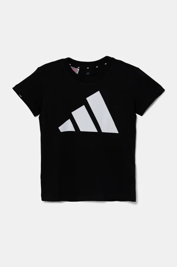 adidas Dječja pamučna majica kratkih rukava adidas boja: crna, JC9624