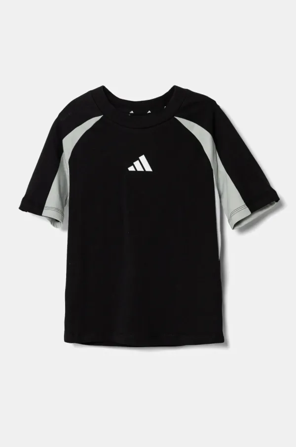 adidas Dječja pamučna majica kratkih rukava adidas boja: crna, s tiskom, JD0058