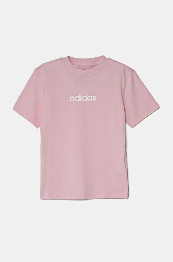 adidas Dječja pamučna majica kratkih rukava adidas boja: ružičasta, s tiskom, JC9750