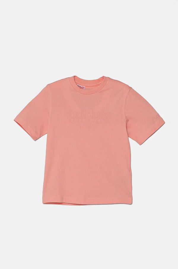 adidas Dječja pamučna majica kratkih rukava adidas J SZN GFX TEE boja: ružičasta, IV7114