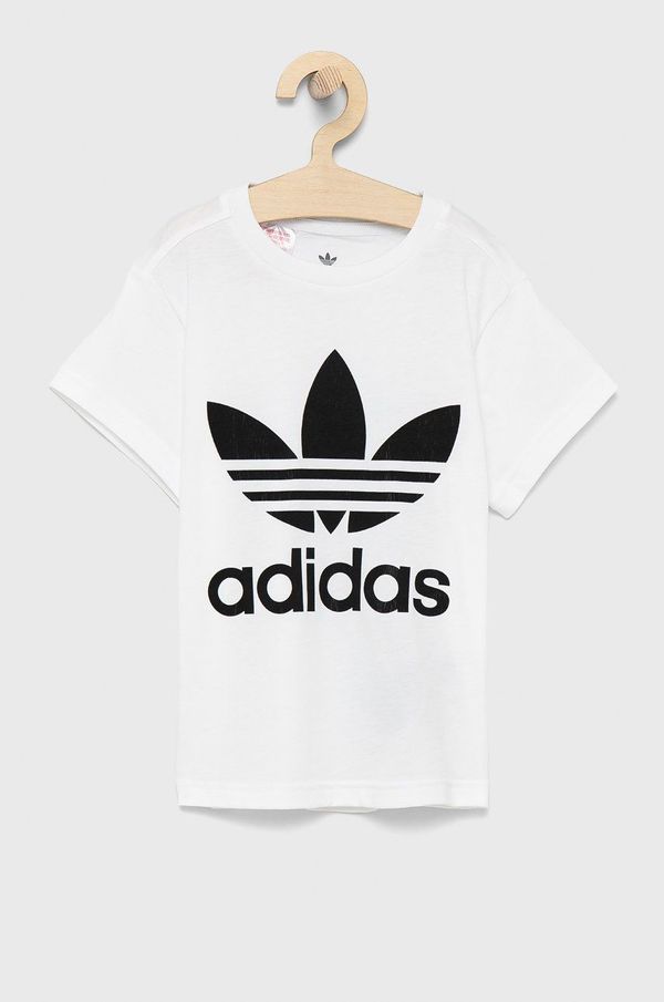 adidas Originals Dječja pamučna majica kratkih rukava adidas Originals boja: bijela