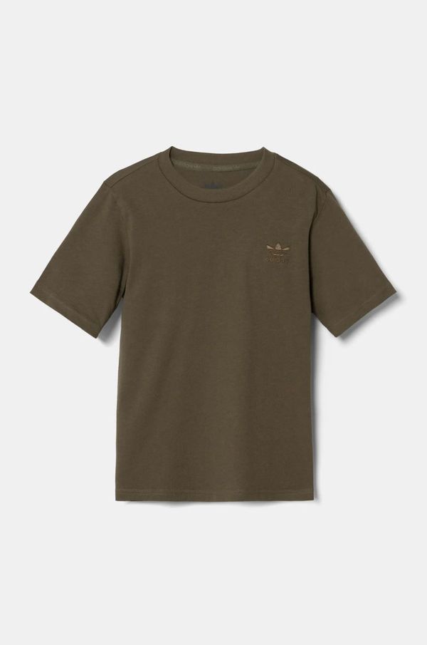 adidas Originals Dječja pamučna majica kratkih rukava adidas Originals TEE boja: zelena, bez uzorka, IX5264