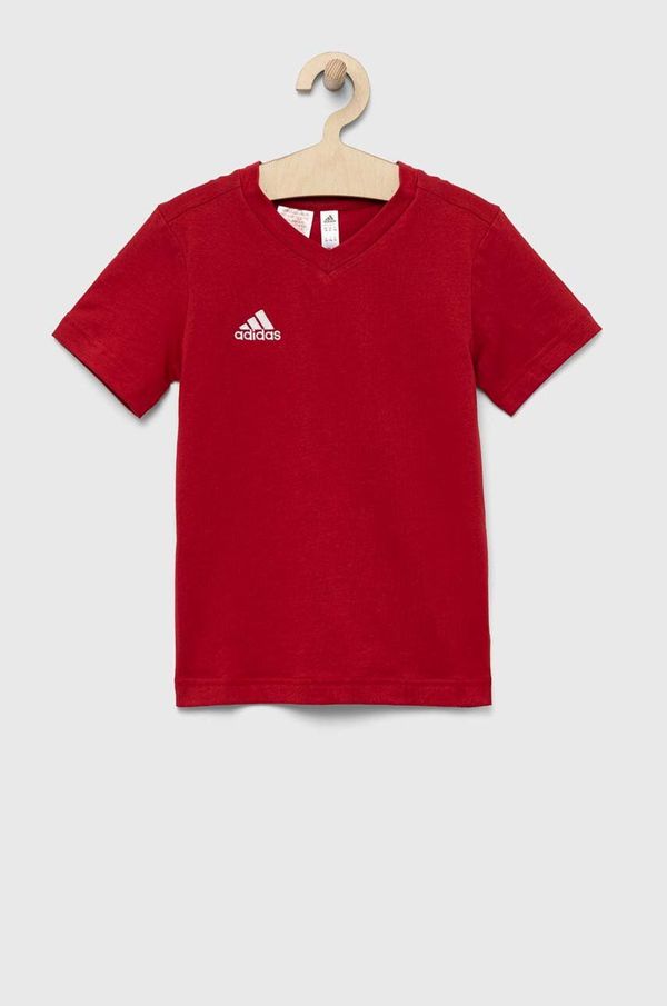 adidas Performance Dječja pamučna majica kratkih rukava adidas Performance ENT22 TEE Y boja: crvena, glatki model