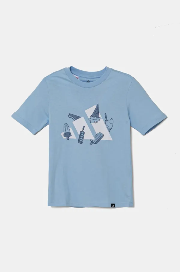 adidas Dječja pamučna majica kratkih rukava adidas s tiskom, JI6679