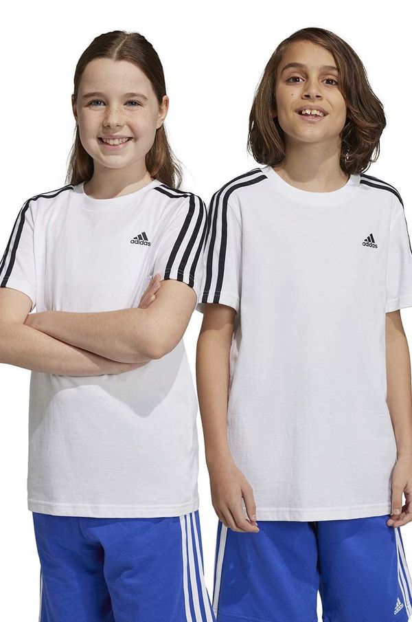 adidas Dječja pamučna majica kratkih rukava adidas U 3S boja: bijela, s aplikacijom