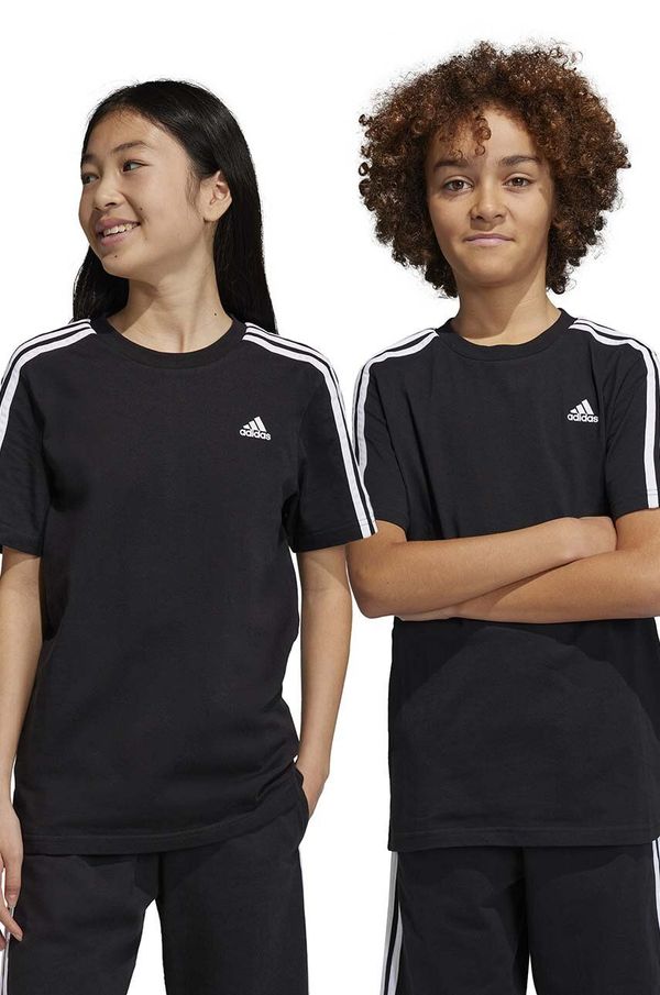 adidas Dječja pamučna majica kratkih rukava adidas U 3S boja: crna, s aplikacijom