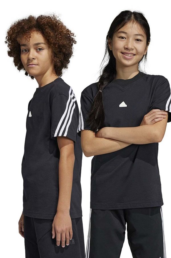adidas Dječja pamučna majica kratkih rukava adidas U FI 3S boja: crna, s aplikacijom