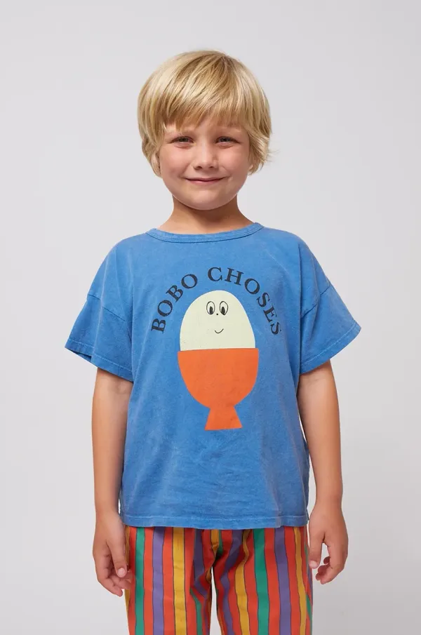 Bobo Choses Dječja pamučna majica kratkih rukava Bobo Choses Morning Egg s tiskom, 125AC006