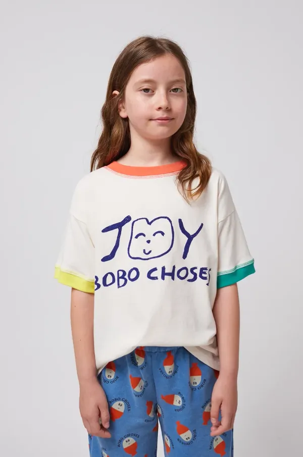 Bobo Choses Dječja pamučna majica kratkih rukava Bobo Choses Smiling boja: bijela, s tiskom, 125AC014