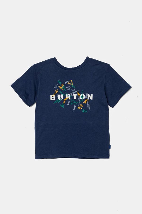 Burton Dječja pamučna majica kratkih rukava Burton SCRIBBLE boja: tamno plava, s tiskom, 243601