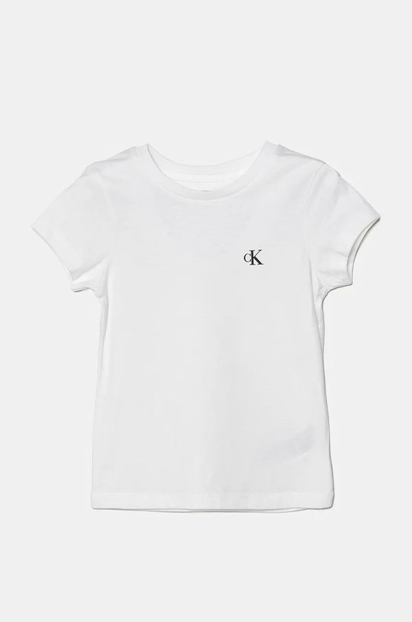 Calvin Klein Jeans Dječja pamučna majica kratkih rukava Calvin Klein Jeans 2-pack boja: crvena, IG0IG02741