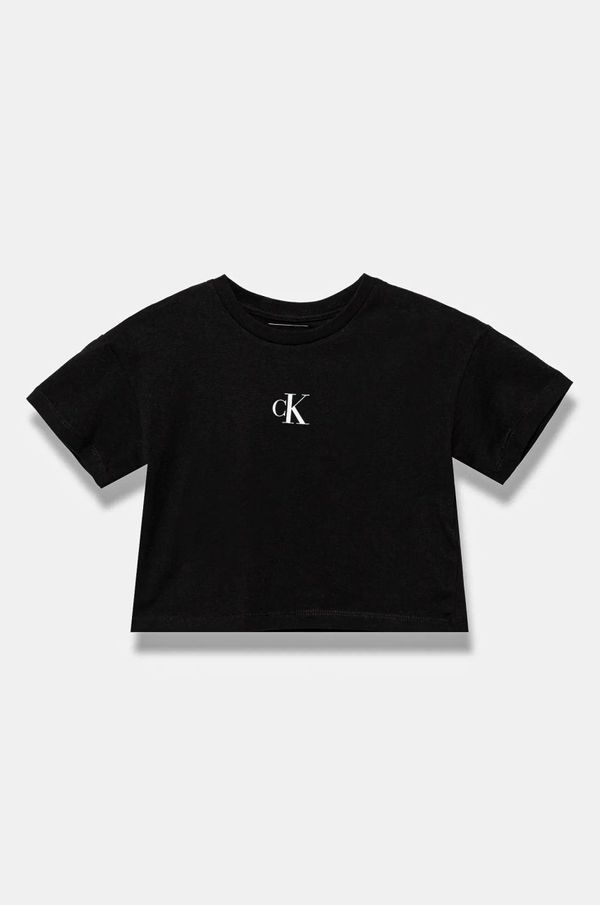 Calvin Klein Jeans Dječja pamučna majica kratkih rukava Calvin Klein Jeans boja: crna, IG0IG02136