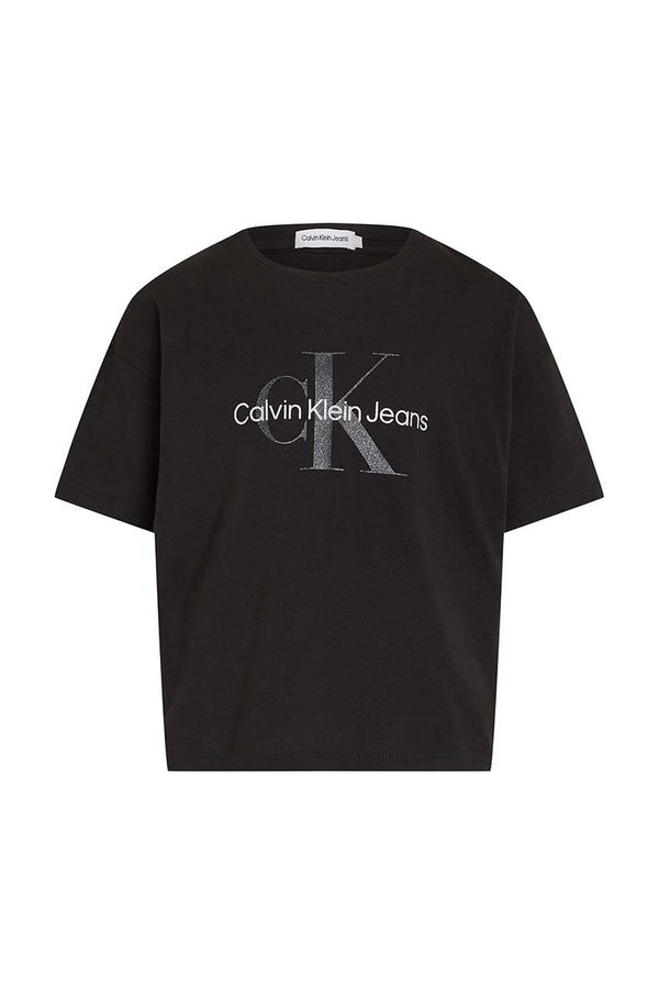 Calvin Klein Jeans Dječja pamučna majica kratkih rukava Calvin Klein Jeans boja: crna, IG0IG02529