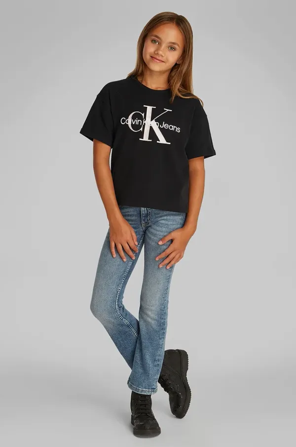 Calvin Klein Jeans Dječja pamučna majica kratkih rukava Calvin Klein Jeans boja: crna, IG0IG02861