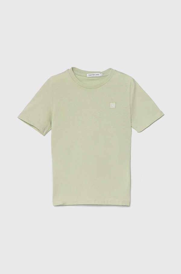 Calvin Klein Jeans Dječja pamučna majica kratkih rukava Calvin Klein Jeans boja: žuta, bez uzorka, IU0IU00543