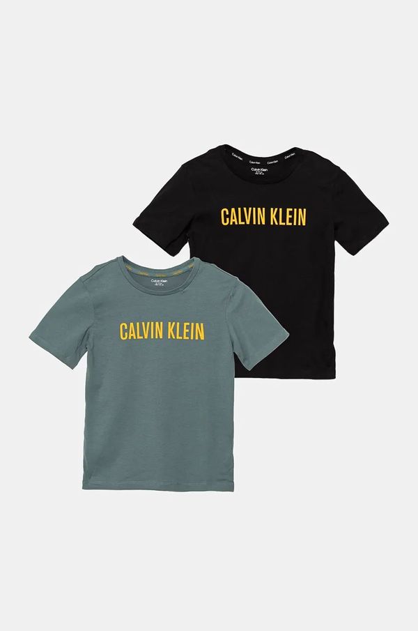 Calvin Klein Underwear Dječja pamučna majica kratkih rukava Calvin Klein Underwear 2-pack boja: crna, s tiskom, B70B700505