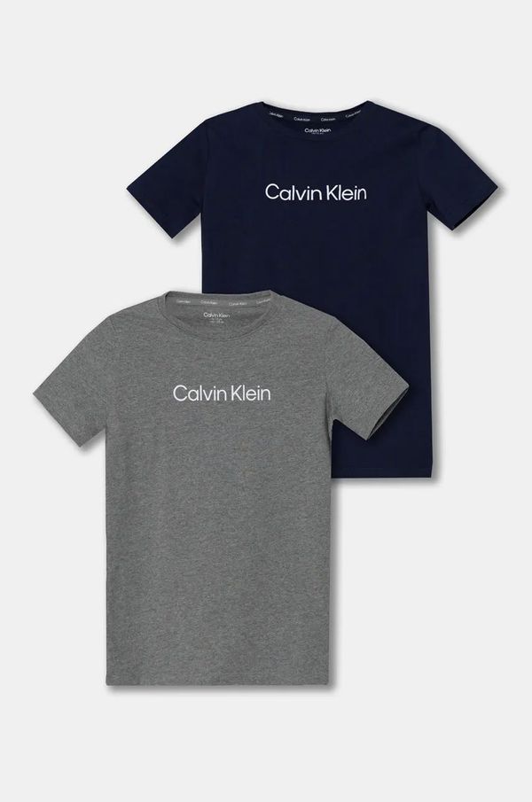 Calvin Klein Underwear Dječja pamučna majica kratkih rukava Calvin Klein Underwear 2-pack boja: siva, G80G800722