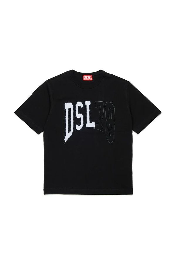Diesel Dječja pamučna majica kratkih rukava Diesel TWASHN OVER T-SHIRT boja: crna, s tiskom, J02228