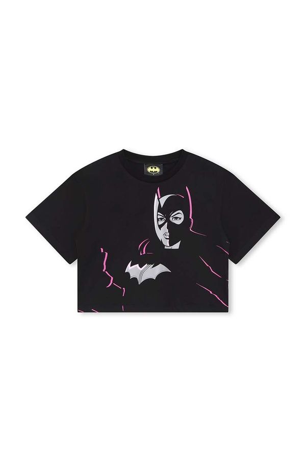 DKNY Dječja pamučna majica kratkih rukava Dkny x DC Comics boja: crna