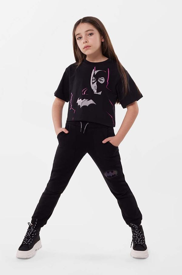 DKNY Dječja pamučna majica kratkih rukava Dkny x DC Comics boja: crna