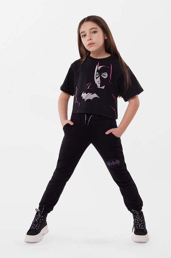 DKNY Dječja pamučna majica kratkih rukava Dkny x DC Comics boja: crna