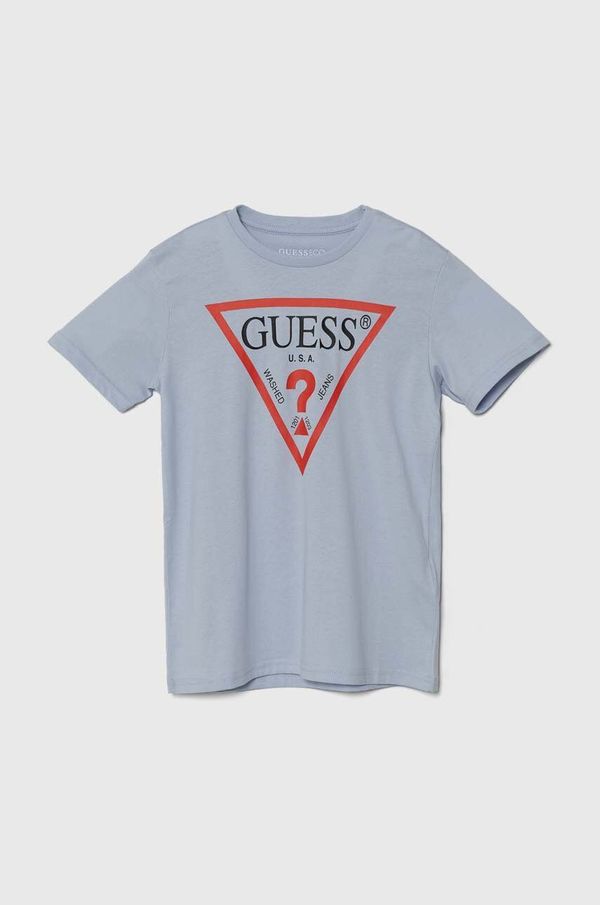 Guess Dječja pamučna majica kratkih rukava Guess s tiskom